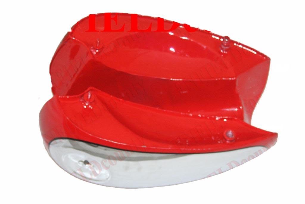 BSA Goldstar A7 A10 Red Painted Chrome Plated Petrol Fuel Tank 3" Monogram  