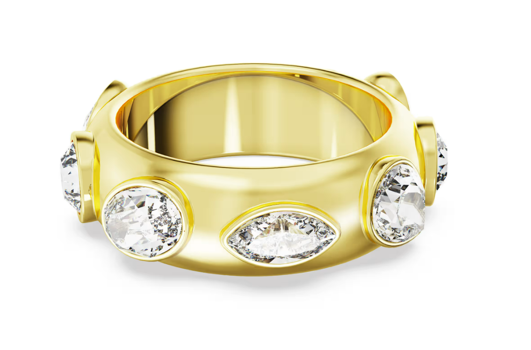 アクセサリー SWAROVSKI Imber ring zirconia gold tone Swarovski - Imber ring - Mixed cuts, White, Gold-tone plated