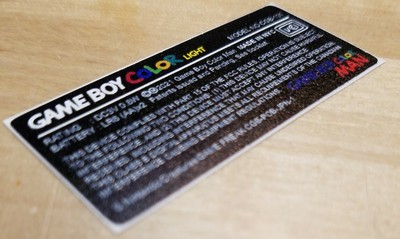 1 (ONE) Nintendo Game Boy Color Light Console Label *MODDED IN BROOKLYN* CGB-101