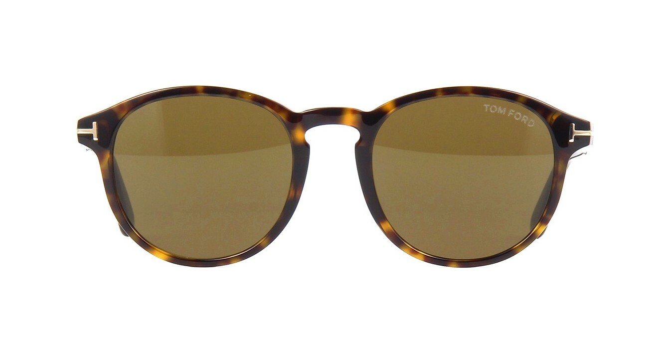 Pre-owned Tom Ford Dante Ft 0834 Dark Havana/brown Roviex (52j) Sunglasses