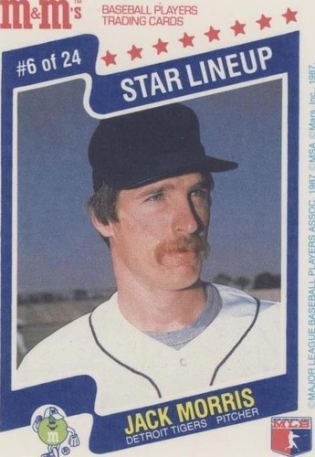 1987 M&M's Star Lineup - Jack Morris #6
