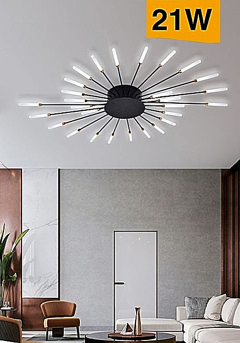 Plafoniera Lampada a Soffitto Raggi Stiletto Led 21W Luce Fredda 6500K C33-F uni