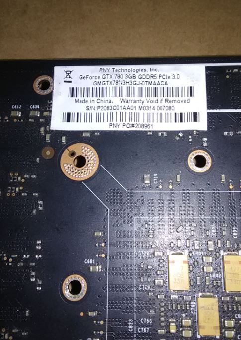 (FOR PARTS ONLY) GeForce GTX 780 VCGGTX7803XPB  3GB Graphic Card