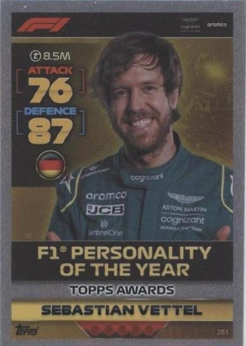2022 Topps F1 Turbo Attax - Sebastian Vettel #281