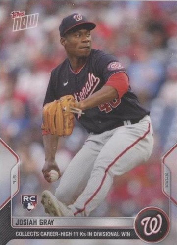 2022 Topps Now - Josiah Gray #480