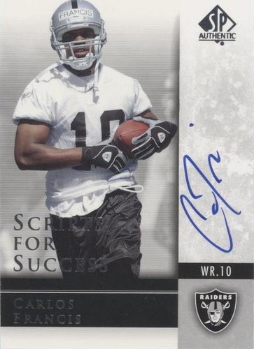 2004 SP Authentic Carlos Francis #SS-CA