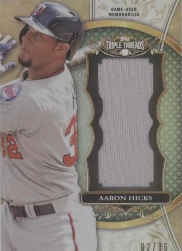 2013 Topps Triple Threads - Aaron Hicks #TTUJR-AH