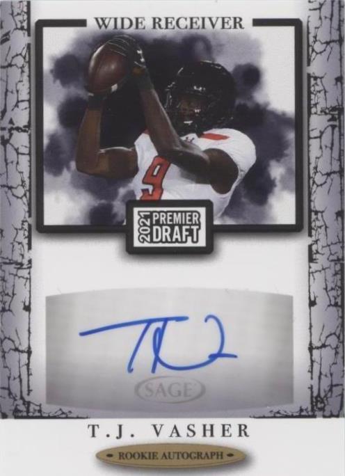 2021 Sage Premier Draft T.J. Vasher #A171