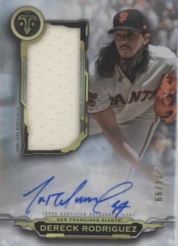 2019 Topps Triple Threads - Dereck Rodriguez #AUJR-DR