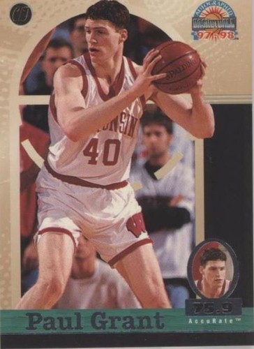 1997 Score Board Autographed Basketball - Paul Grant #14