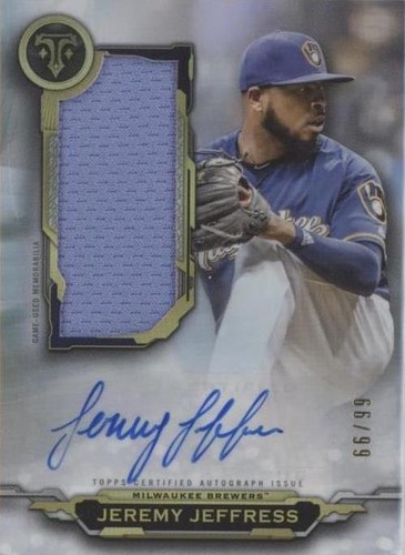 2019 Topps Triple Threads - Jeremy Jeffress #AUJR-JJ