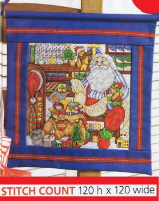 SANTA'S OFFICE  CROSS STITCH PATTERN  ONLY  EQ  -  EUV