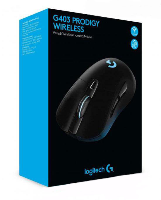 Logitech G403 Prodigy Wireless Optical Gaming Mouse 910-004797