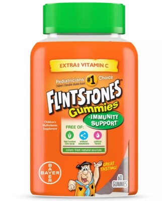 Flintstones Gummies Plus Immunity Support Children's Multivitamin 60 Ct