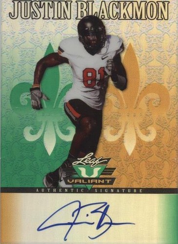 2012 Leaf Valiant Justin Blackmon #JB2