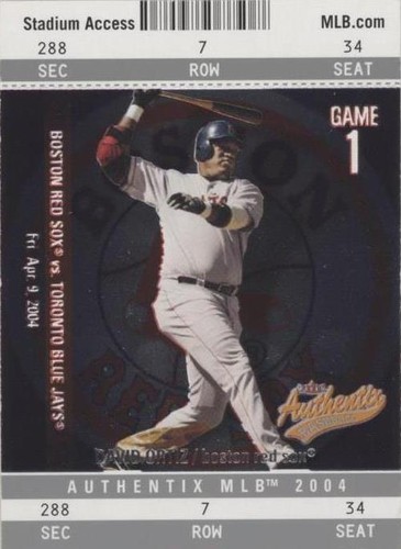 2004 Fleer Authentix - David Ortiz #93