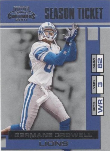 2001 Playoff Contenders Germane Crowell #29
