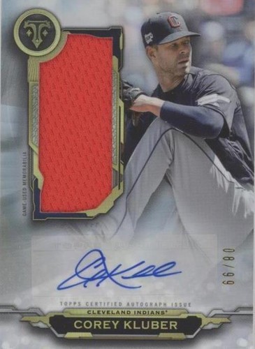 2019 Topps Triple Threads - Corey Kluber #AUJR-CK