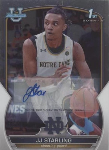 2022-23 Bowman University Chrome - J.J. Starling #37