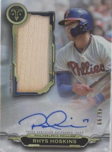2019 Topps Triple Threads - Rhys Hoskins #AUJR-RH