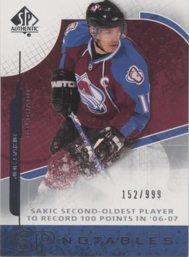 2008-09 SP Authentic - Joe Sakic #121
