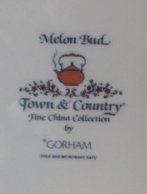 Gorham Melon Bud Coupe 10.5 Dinner Plate fine porcelain china Ex. Co.