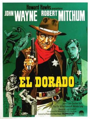 EL DORADO Movie POSTER 27 x 40 John Wayne, Robert Mitchum, James Caan, DA