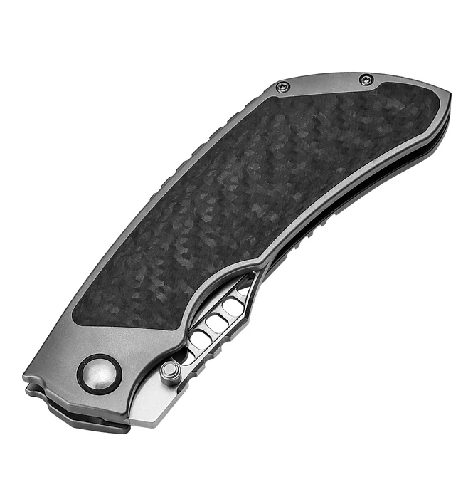 Kizer Huntsmen Folding Knife S35VN Blade Titanium+Carbon Fiber Handle Ki4642A1