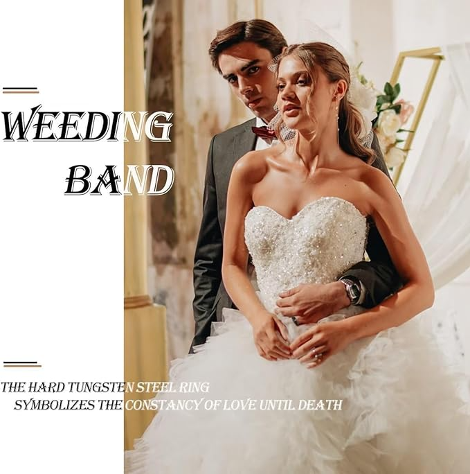 Tungsten Carbide Wedding Band Ring Brushed Silver Mens Jewelry Size 5-17 + Half