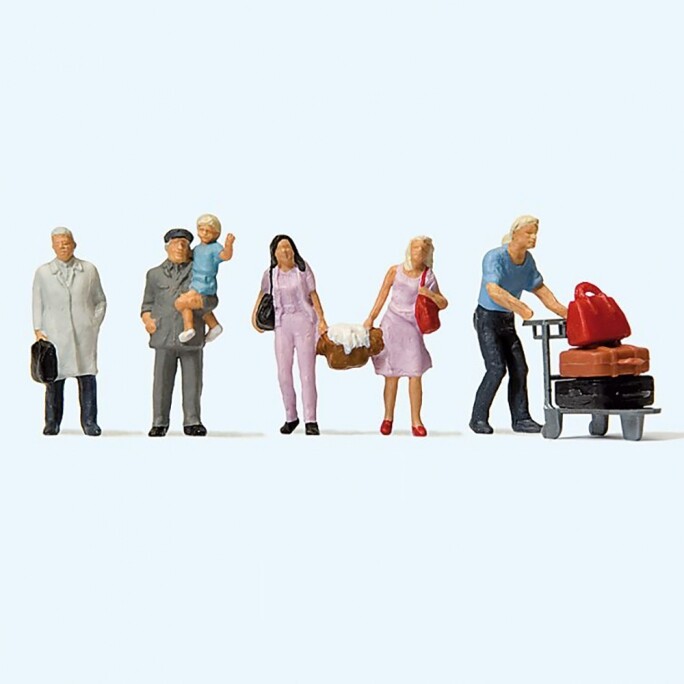 Voyageurs Ã  La Gare - Preiser 14122 - Ho 1/87