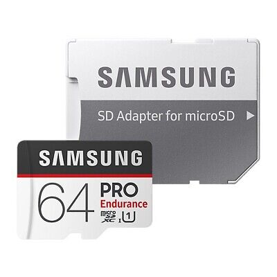 Original Samsung PRO Endurance microSDXC Memory Card 64GB w SD adapter MB-MJ64GA
