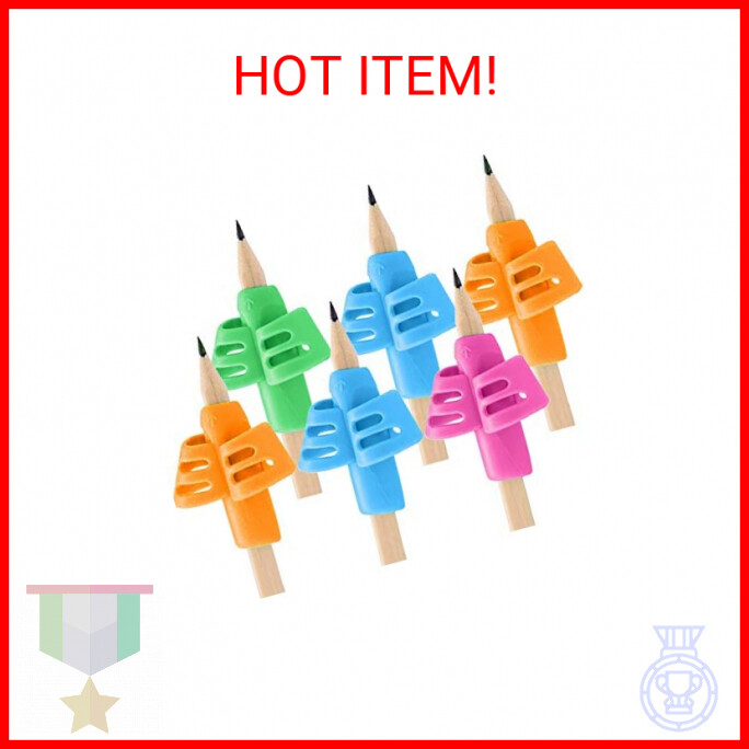 Grips - 6 Pack Pencil Grips For Kids Handwriting, Ergonomic 