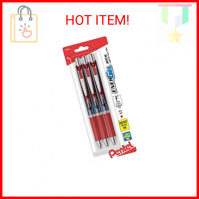Pentel&reg; EnerGel&reg; RTX Retractable Liquid Gel Pens, Fine Point, 0.5mm, 54% Recycle