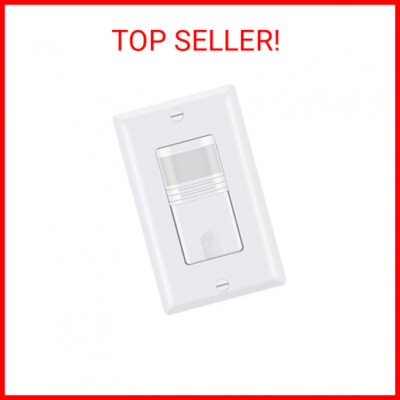 ECOELER 3Way Motion Sensor Light Switch, PIR in Wall Sensor Switch, Occupancy Se