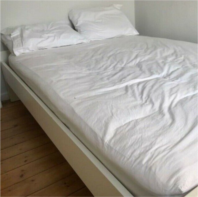 FREE LONDON DELIVERY IKEA DOUBLE BED WITH MATTRESS WHITE ...