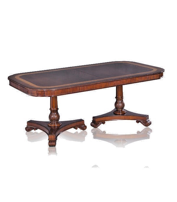 Hand Made Double pedestal mahogany Dining Table