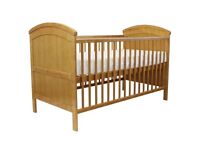 Baby cot bed with mattress