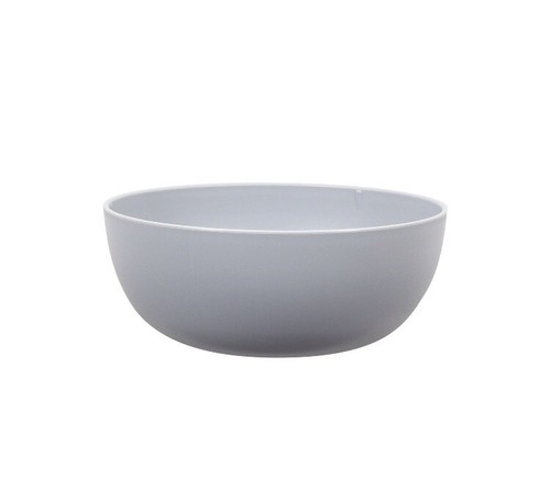 Set of 4 | Mainstays Plastic Cereal Salad Bowls, Round, Light Gray 38-Ounce