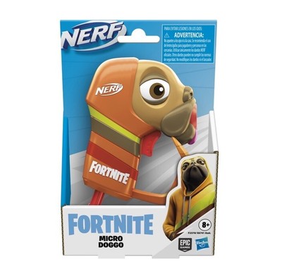 NERF Fortnite Mirco Doggo Dart Gun Microshots Blaster Hasbro Epic Games Pug New