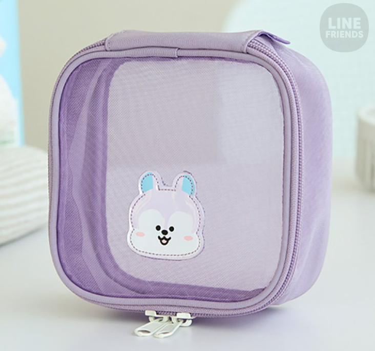 BTS BT21 Basic Travel Mesh Pouch MANG Line Friends Official