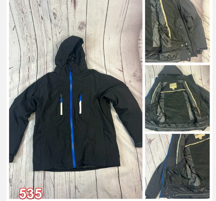 Planet Earth Men's Softshell Ski Jacket Snow Coat Hooded Men Winter Jacket XL