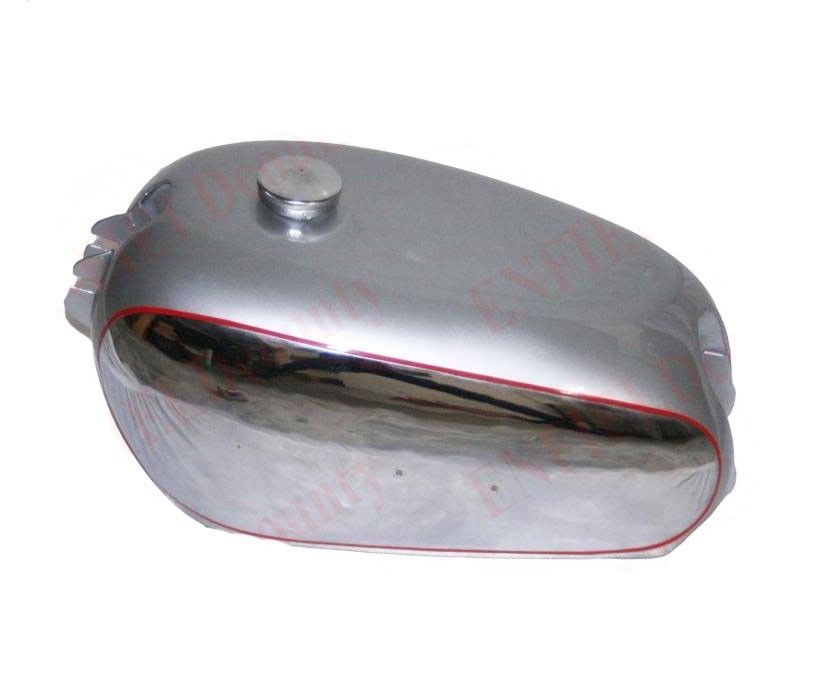 1950 BSA Golden Flash A10 Silver & Chrome Fuel Petrol Tank With Taps & Cap  