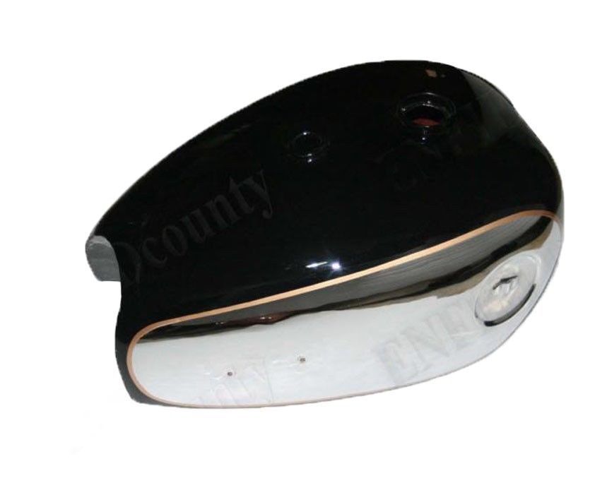 BSA Goldstar A7 A10 Black Painted & Chrome Petrol Fuel Tank with 3" Monogram 