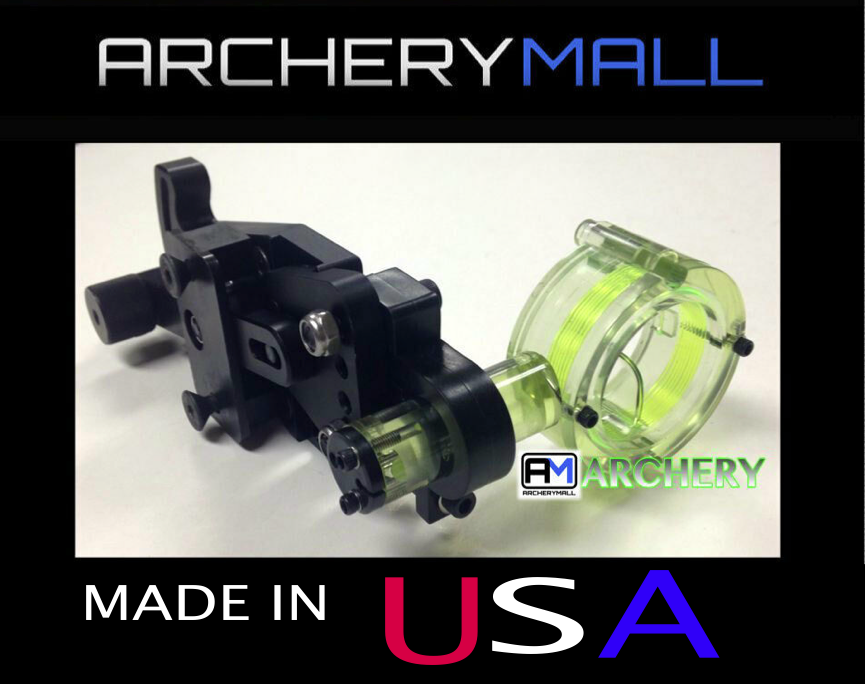 GWS Pro Hunter Green Fiber Optic Slider Bow Sight 1 PIN adjustable