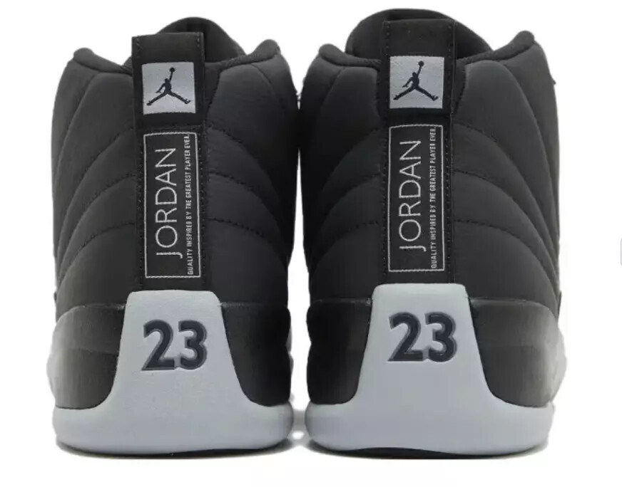 JORDAN NIKE AIR JORDAN 12 RETRO BARONS BLACK AND WOLF GREY CT8013-010 US MEN'S SIZE