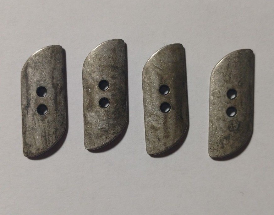 Interesting Set Of (4) Metal Buttons 2 holes