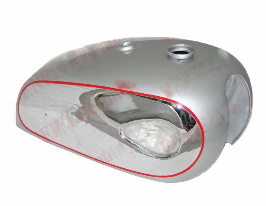 BSA Gold Star A7 A10 Super Rocket Petrol Fuel Tank Chrome & Silver Painted 