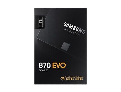 Genuine Samsung 870 EVO SATA 2.5" SSD 1TB for PC 560/530 MB/s Speeds MZ-77E1T0BW