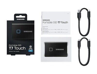 Original Samsung Portable SSD T7 TOUCH 1TB USB 3.2 Gen 2 Transfer in a flash
