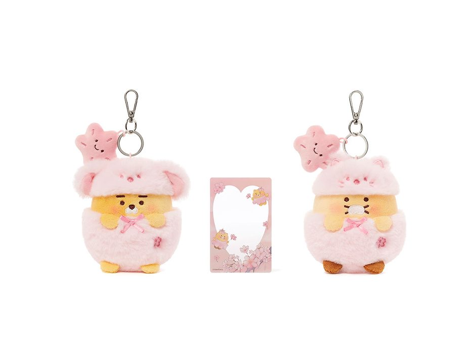 Kakao Friends Pink Blossom Keyring Doll + Photo Card